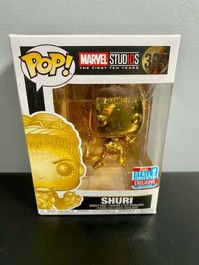 Funko Pop! Marvel Studios Shuri Gold Chrome #393 2018 Fall Convention Exclusive